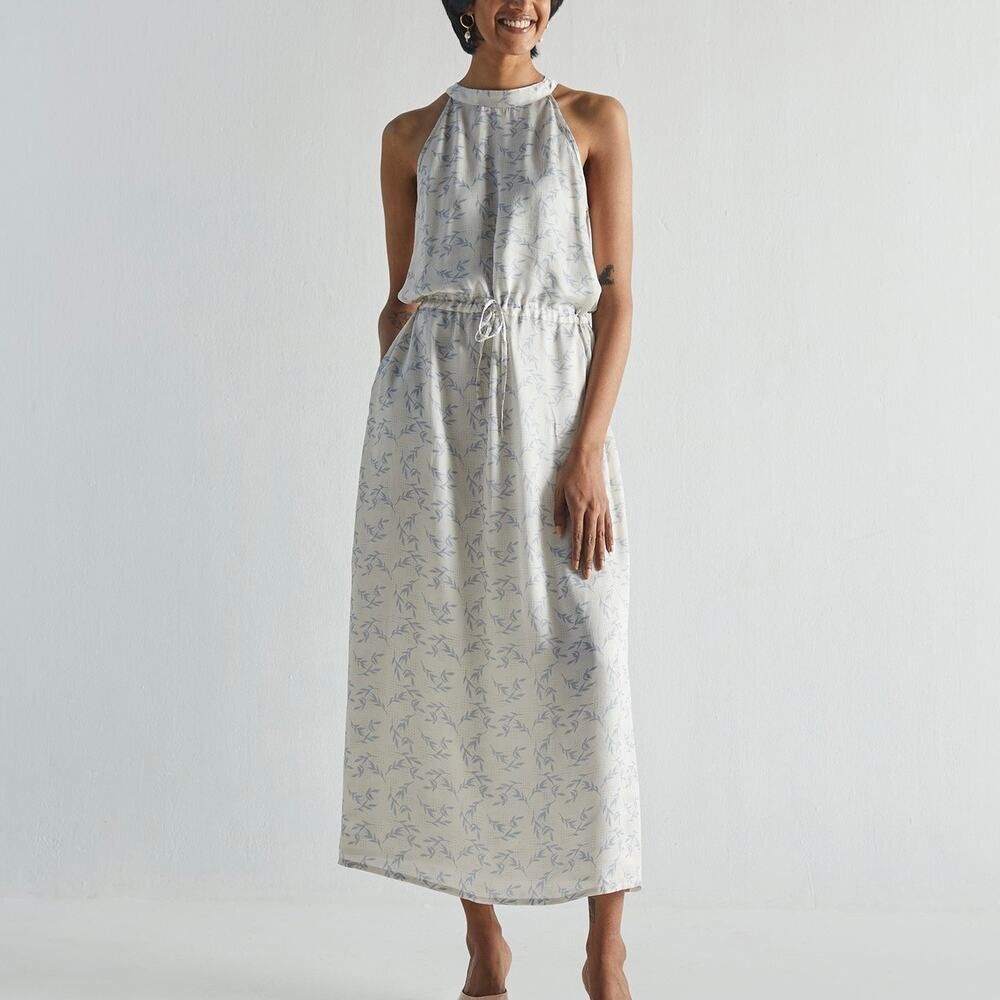 Reistor Blue Orchard Sundazed and Sultry Midi‎ Dress Size Small